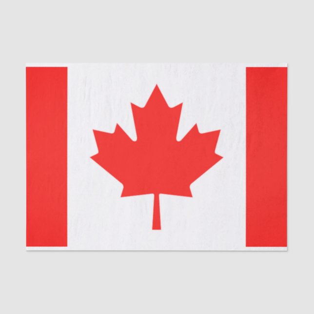 Papier Mousseline Papier Tissus Du Drapeau Canadien (Recto)