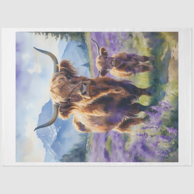 Papier Mousseline Papier Tissus Highland (Recto)