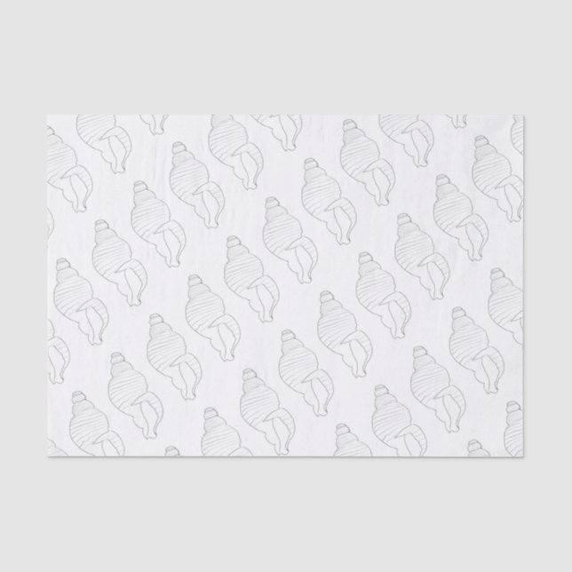 Papier Mousseline Papier Tissus Sea Shell  (Recto)
