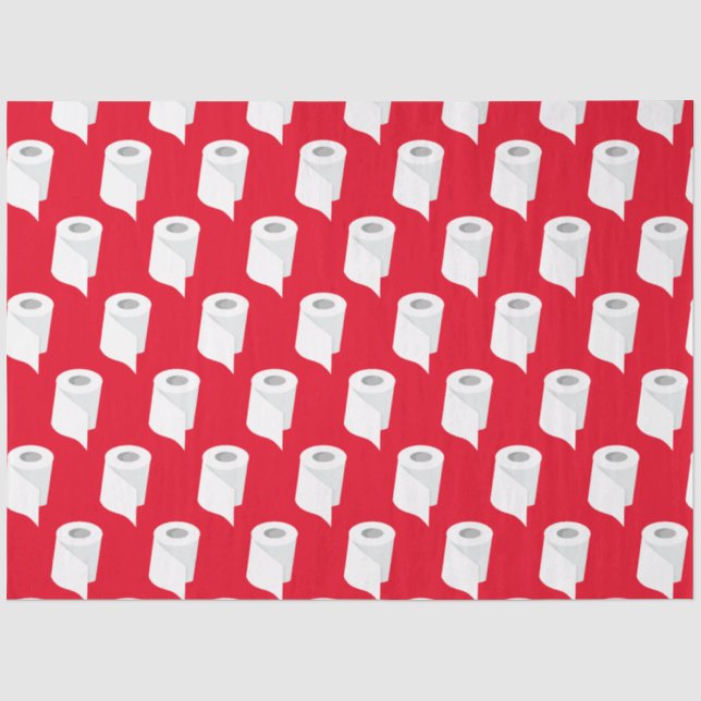 Papier Mousseline Papier Toilet Roll Funny Quarantine Thème Rouge (Recto)