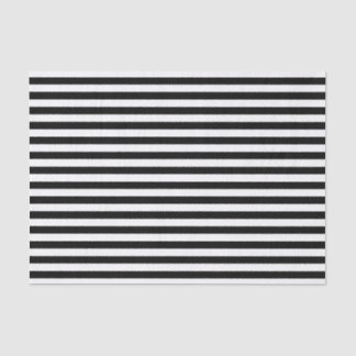 Papier Mousseline Papiers de soie de soie rayés blancs et noirs