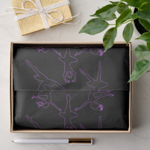 Papier Mousseline Papiers de soie noirs contours de ballerine