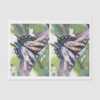 Papier Mousseline Papillon d'aquarelle pour le decoupage de