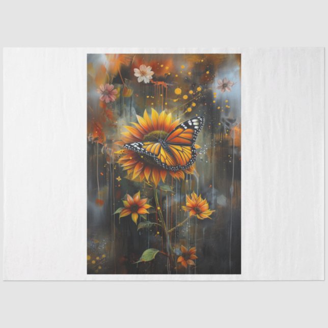 Papier Mousseline Papillon de tournesol (Recto)