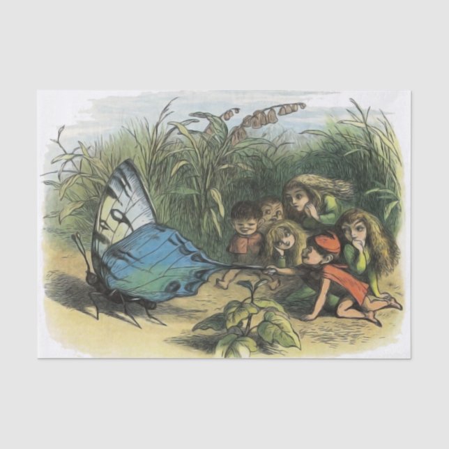 Papier Mousseline Papillon Elf Art Cute Elves Papillons (Recto)