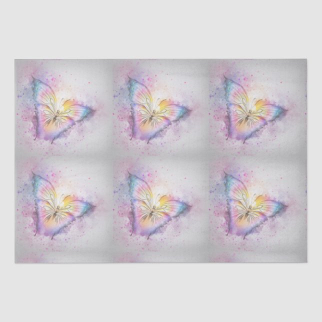 Papier Mousseline Papillon en pastel (Recto)
