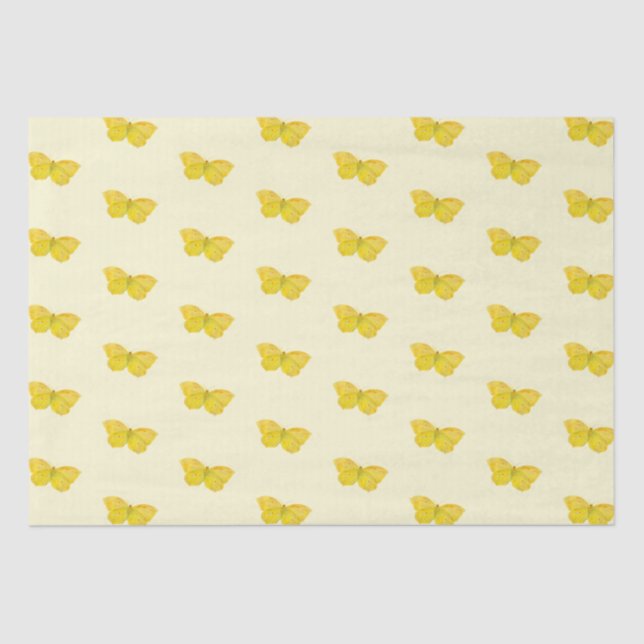 Papier Mousseline Papillon jaune Commun Brimstone Flying (Recto)