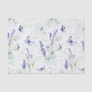 Papier Mousseline Papillon lavande
