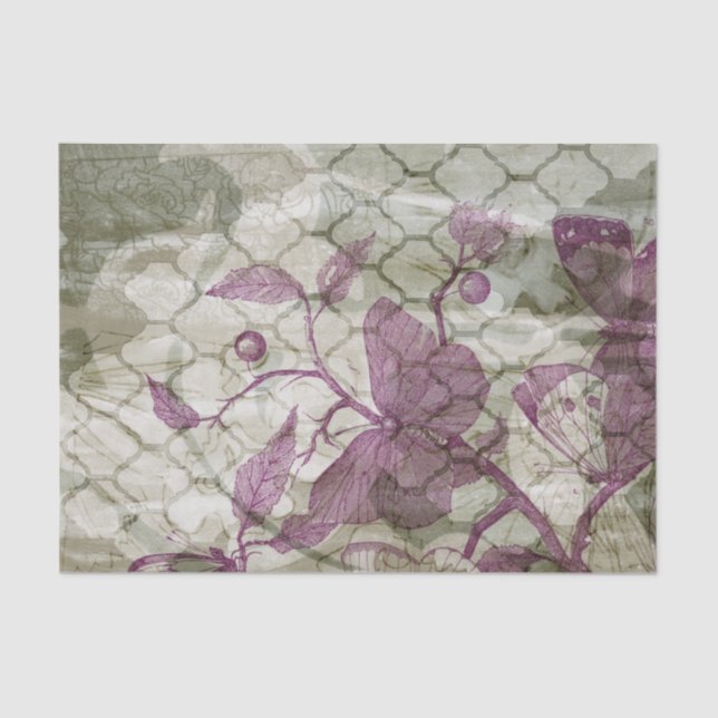 Papier Mousseline Papillons arabes III (Recto)