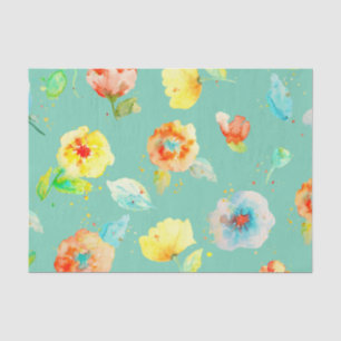 Papier Mousseline Papillons d'aquarelle de menthe