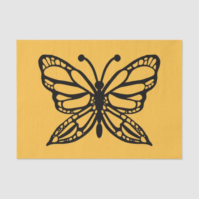 Papier Mousseline Papillons Monarque Nature (Recto)