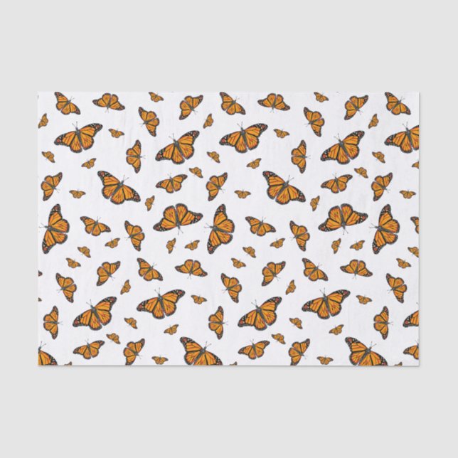 Papier Mousseline Papillons monarques (Recto)