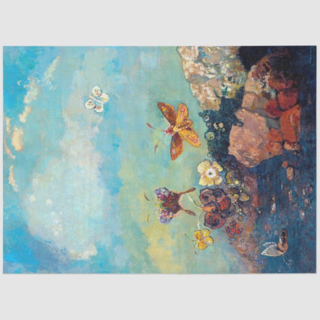 Papier Mousseline Papillons, Redon (Recto)