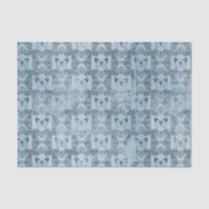 Papier Mousseline Papillons Vintages bleus