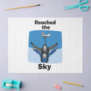 Papier Mousseline Parachutisme Atteint Le Ciel Anniversaire Parachut