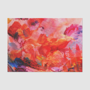 Papier Mousseline Paradis Floral Oiseau Phoenix Rising Flame Art