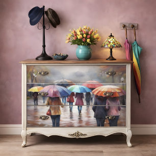 Papier Mousseline Parapluies de jour de pluie découpage