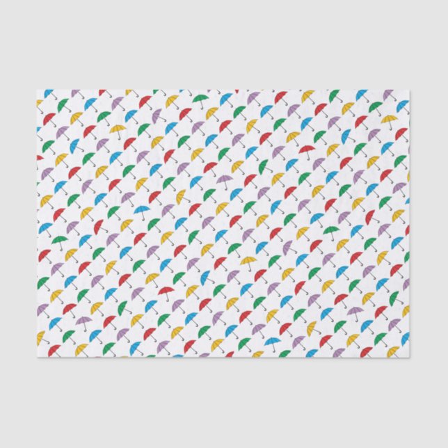 Papier Mousseline Parapluies en papier tissu de pluie (Recto)