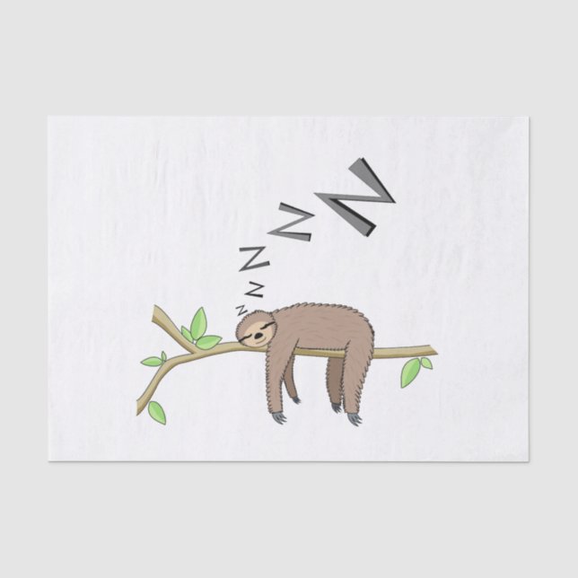Papier Mousseline Paresse de sommeil (Recto)