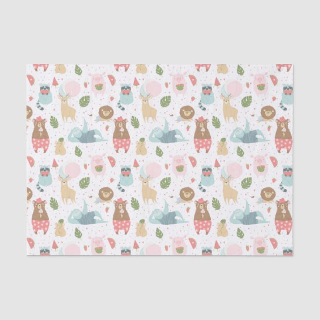 Papier Mousseline Paresse et motif d'amis (Recto)