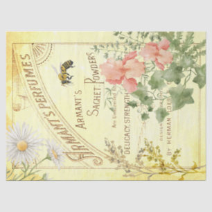 Papier Mousseline Parfums vintages Et Beauté Florale Découpage Tissu