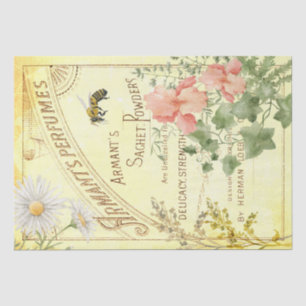 Papier Mousseline Parfums vintages Et Beauté Florale Découpage Tissu