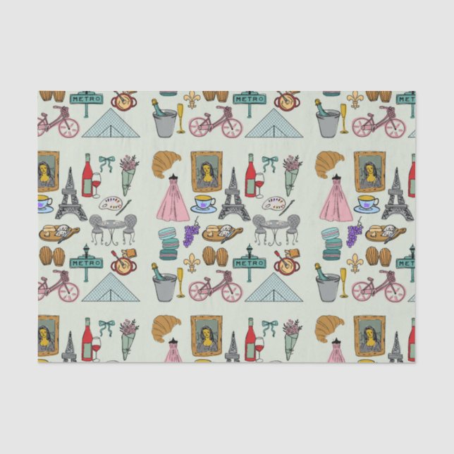 Papier Mousseline Paris romantique (Recto)