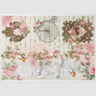 Papier Mousseline Paris Shabby Chic Ephémère Française Victorienne
