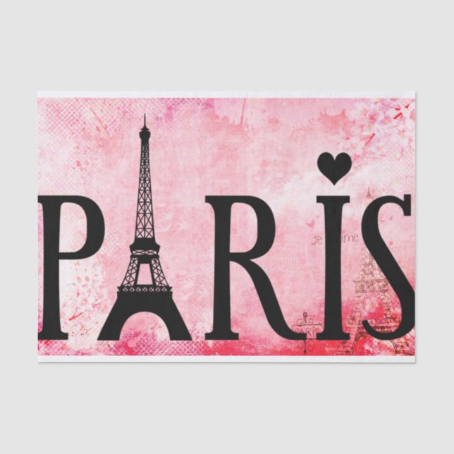 Papier Mousseline Paris Tissue Paper (Recto)