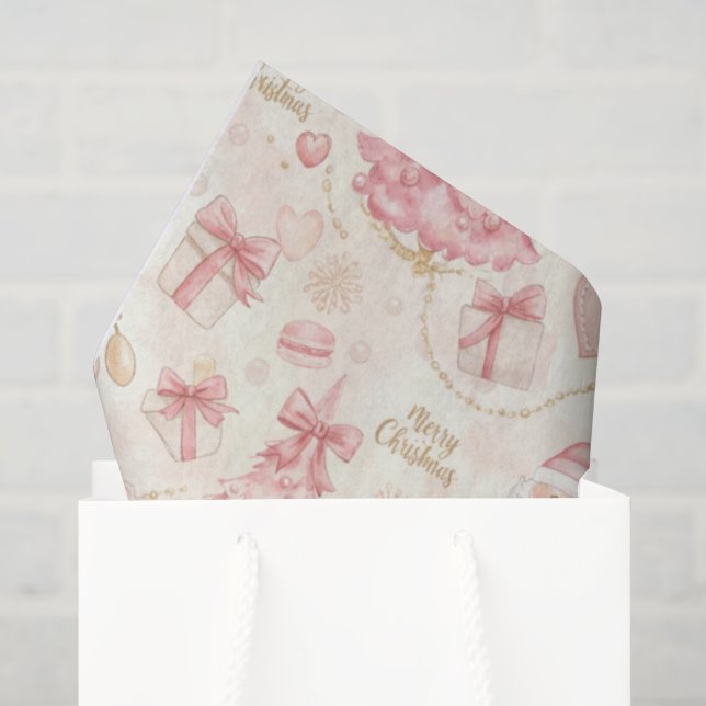 Papier Mousseline Parisian Coquette Christmas (Sac cadeau)