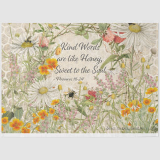 Papier Mousseline Paroles douces Fleur sauvage Découpage Papier de p