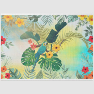 Papier Mousseline Parrot tropical Feuille Découpage/Tissu