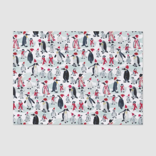 PAPIER MOUSSELINE PARTI PENGUIN VACANCES (Recto)