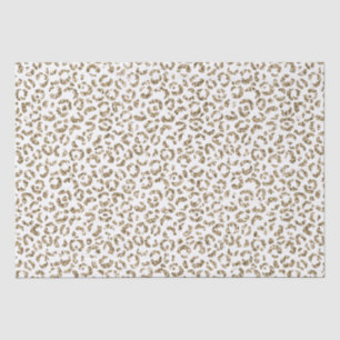 Papier Mousseline Parties scintillant Antique Gold Empreinte de léop