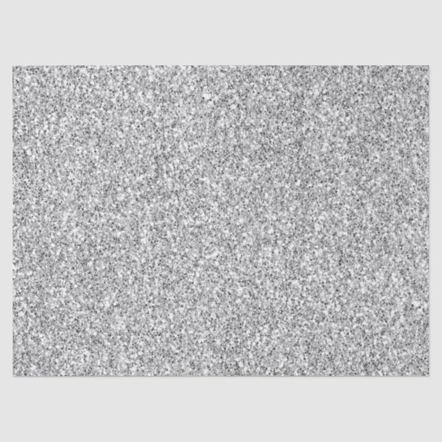 Papier Mousseline Parties scintillant argentée Glitz        (Recto)