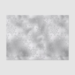 Papier Mousseline Parties scintillant argentée Glitzy Snowflakes
