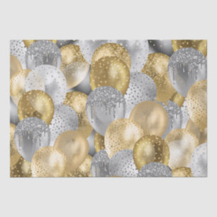 Papier Mousseline Parties scintillant Ballons Or et Argent Anniversa