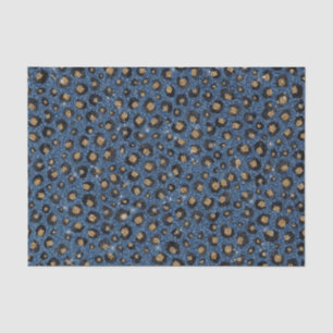 Papier Mousseline Parties scintillant Bleue Classique Empreinte de l