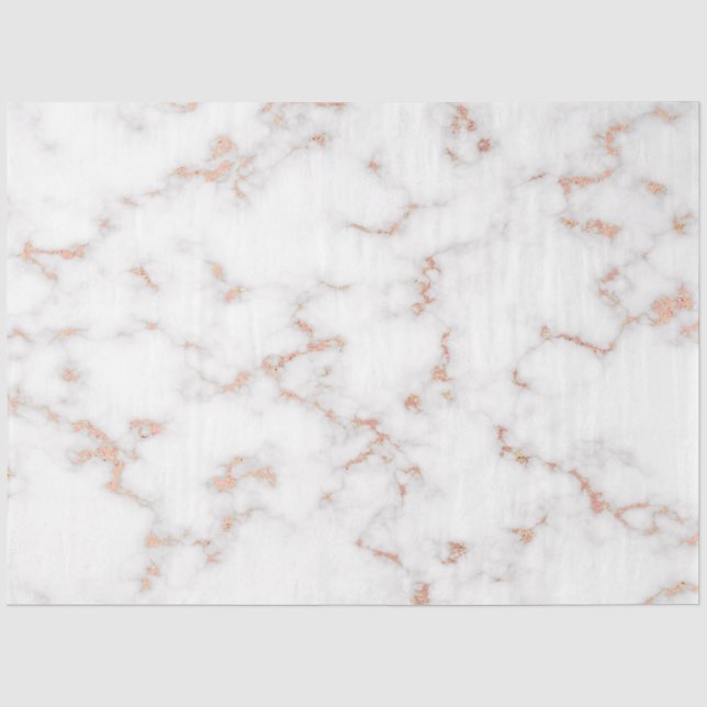 Papier Mousseline Parties scintillant bleue Marbre blanc rose modern (Recto)