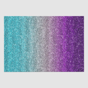 Papier Mousseline Parties scintillant de dégradé bleu, gris et viole