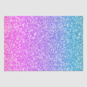 Papier Mousseline Parties scintillant de dégradé rose et turquoise