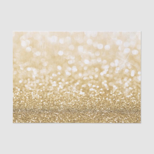 Papier Mousseline Parties scintillant d'or (Recto)