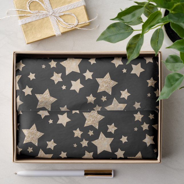 Papier Mousseline Parties scintillant d'or champagne scintille Étoil (Cadeau)