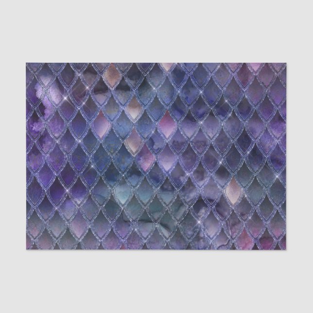 Papier Mousseline Parties scintillant Dragon Scales Motif (Recto)