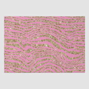 Papier Mousseline Parties scintillant en or rose Zebra