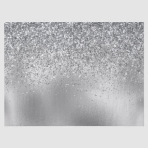 Papier Mousseline Parties scintillant étincelante en argent glam