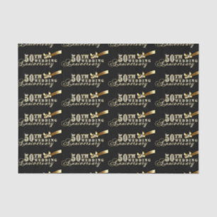 Papier Mousseline Parties scintillant flamboyante 50e Mariage Motif 