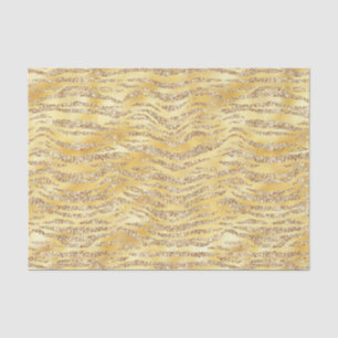 Papier Mousseline Parties scintillant Gold Faux Zebra Stripes