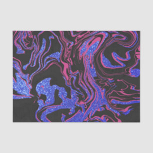 Papier Mousseline Parties scintillant moderne rose noir marbre Motif