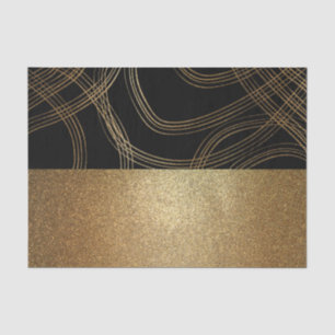 Papier Mousseline Parties scintillant Noir et Bronze Moderne Luxe Gl